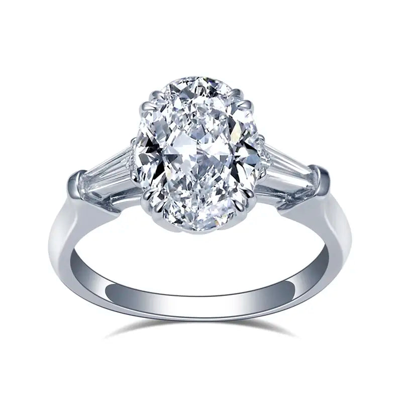 Eco-1294 | 1.8ct Oval Lab Diamond Ring in 18K White Gold  By Ecogemma