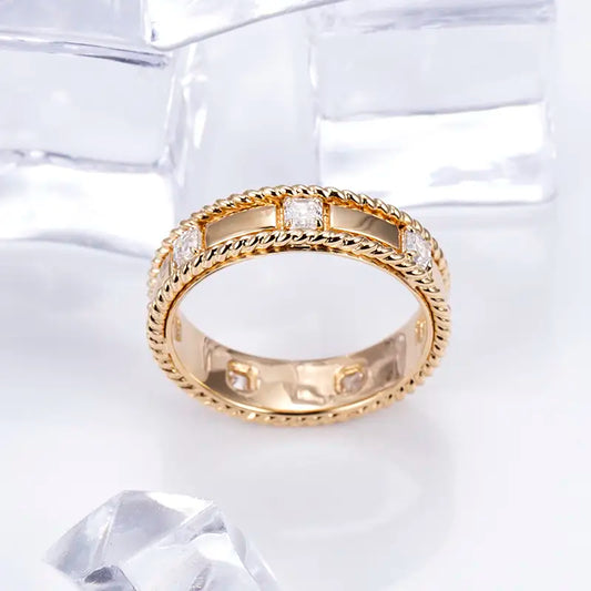 Eco-1380 | 18K Yellow Gold Lab-Grown Diamond Men’s Ring  By Ecogemma