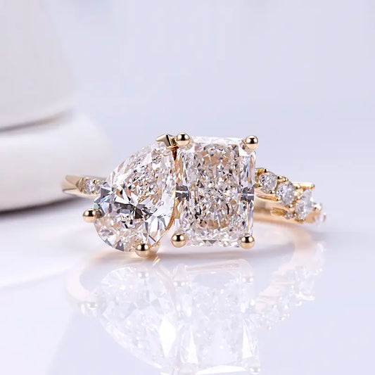 Eco-1409 | Double Stone Lab-Grown Diamond Ring  By Ecogemma