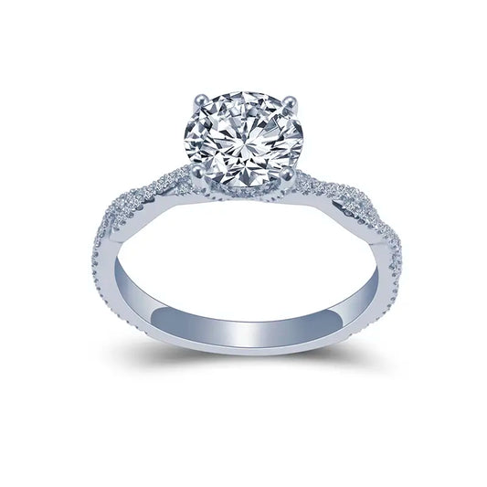 Eco-1431 1CT D VVS Lab-Grown Diamond Ring in PT750 Platinum