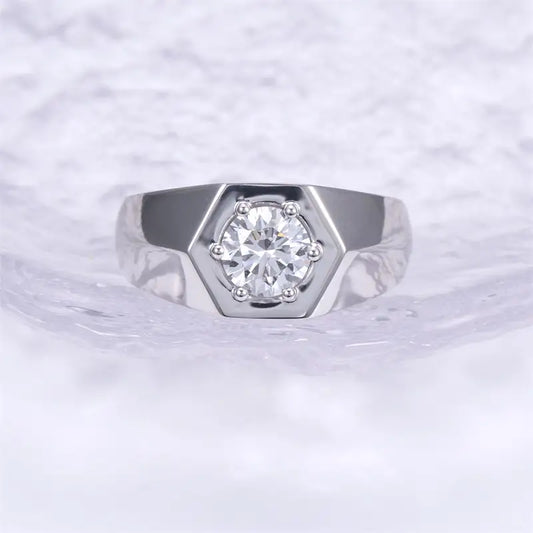 Eco-1441 1CT D VVS2 Lab-Grown Diamond Ring in 14K Gold with IGI Certificate