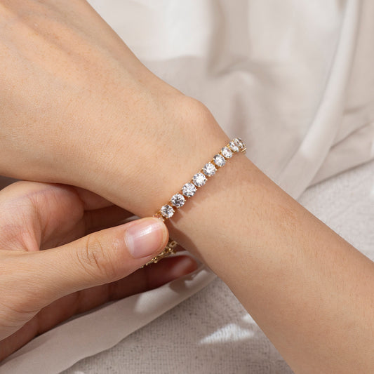 Ecob-626 | Élan Éternel Lab Diamond Tennis Bracelet in 18K Gold