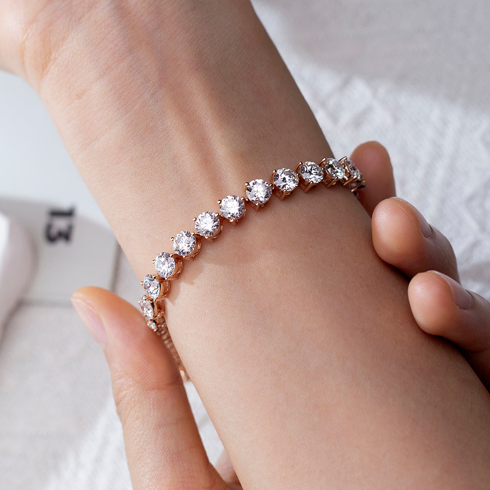 Ecob-619 Éclat Eternel Lab Diamond Tennis Bracelet 18K Gold - Classic ...