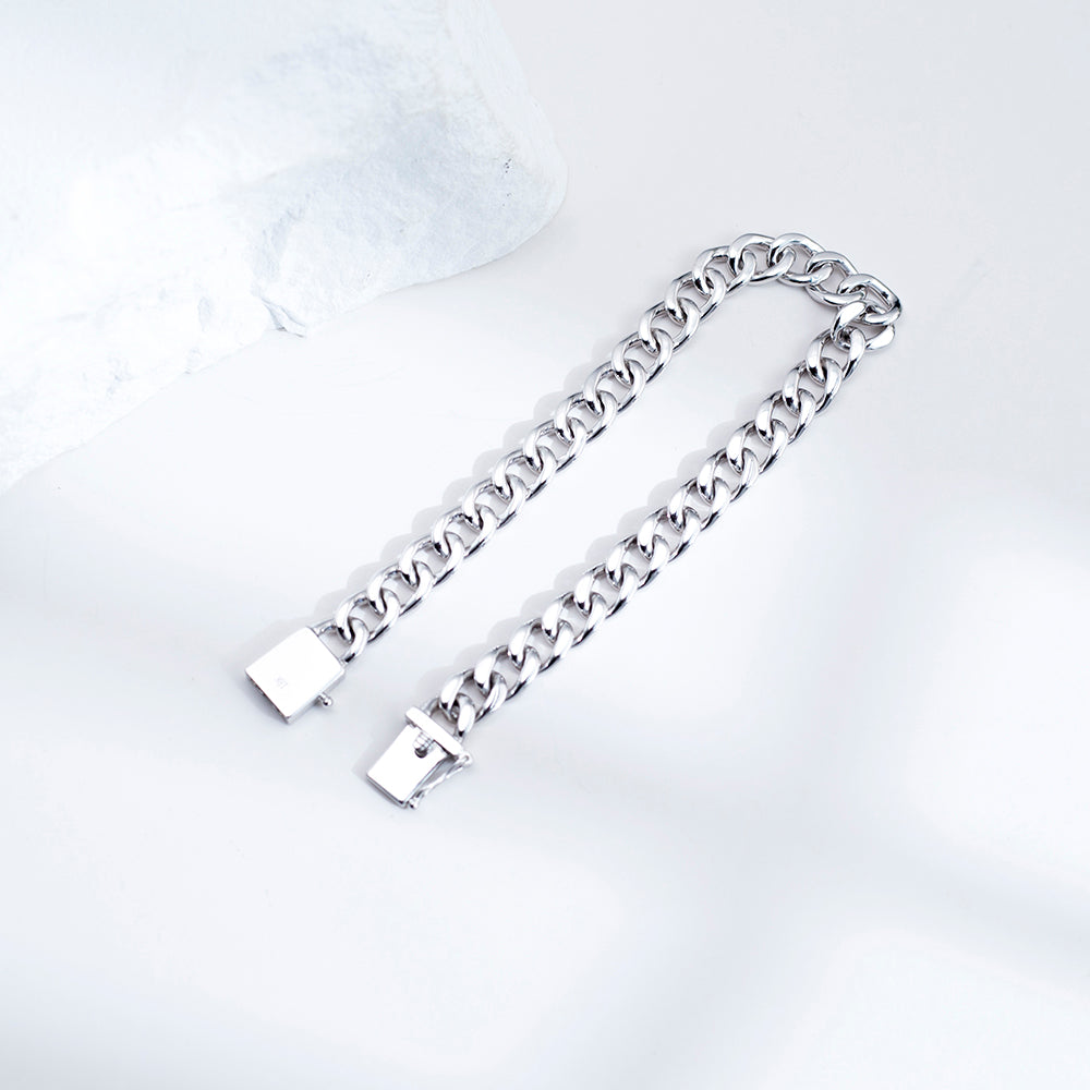 Ecob-620 | Forte Link Lab Diamond Chain Bracelet in 18K Gold