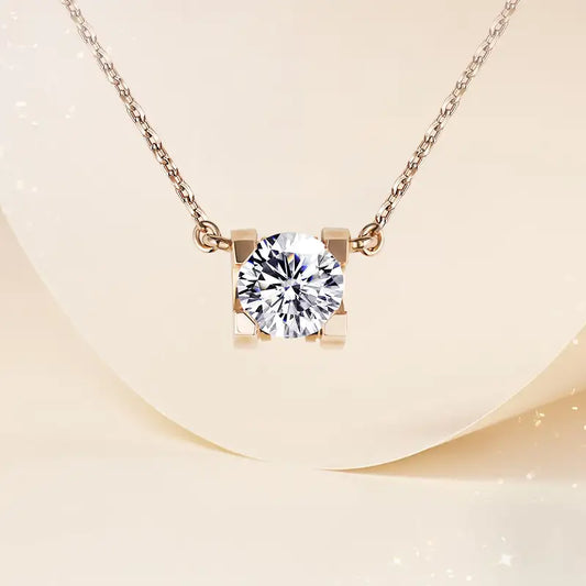 Eco-169 | 18K Rose Gold Lab-Grown Diamond Necklace – IGI Certified | Ecogemma