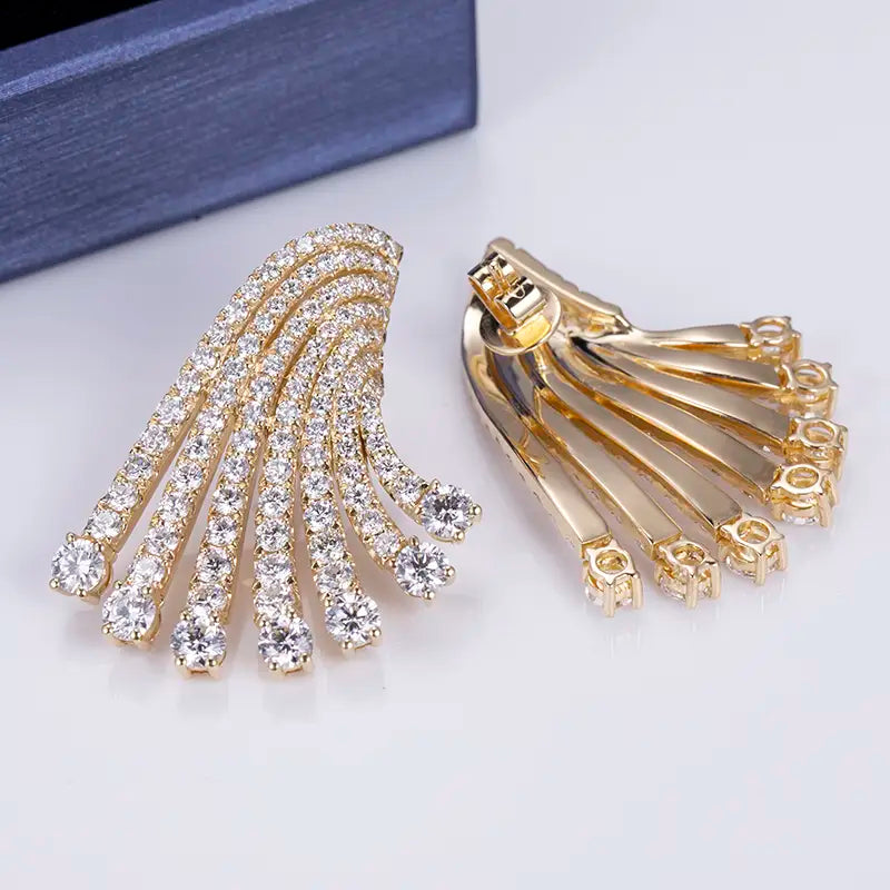 Ecoe-503 — The Radiant Fan Lab Diamond Statement Earrings
