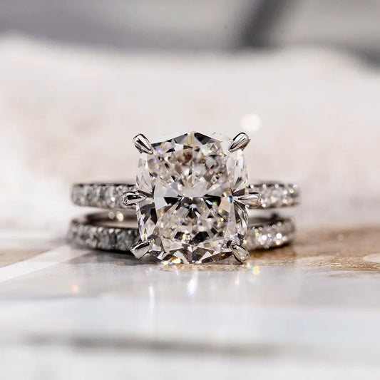 Eco-1698 | 18K Gold Lab-Grown Diamond Couple & Stackable Ring Set