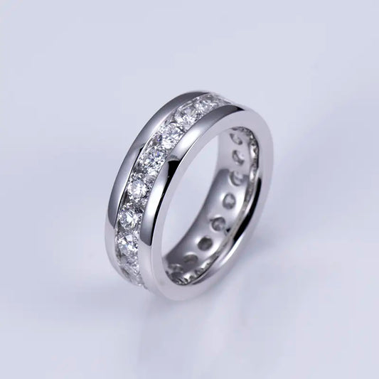 Eco-1387 | 18K White Gold Lab-Grown Diamond Men’s Ring