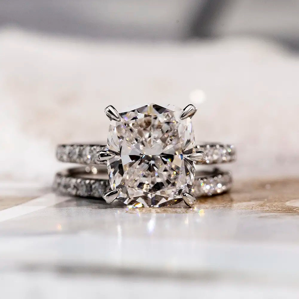 Eco-1698 | 18K Gold Lab-Grown Diamond Couple & Stackable Ring Set