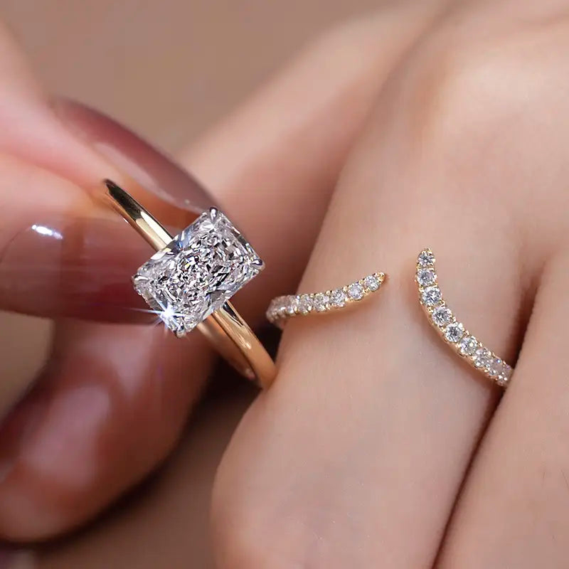 Eco-886 | 1.84ct E VVS2 Lab-Grown Diamond Stackable Ring in 18K Gold
