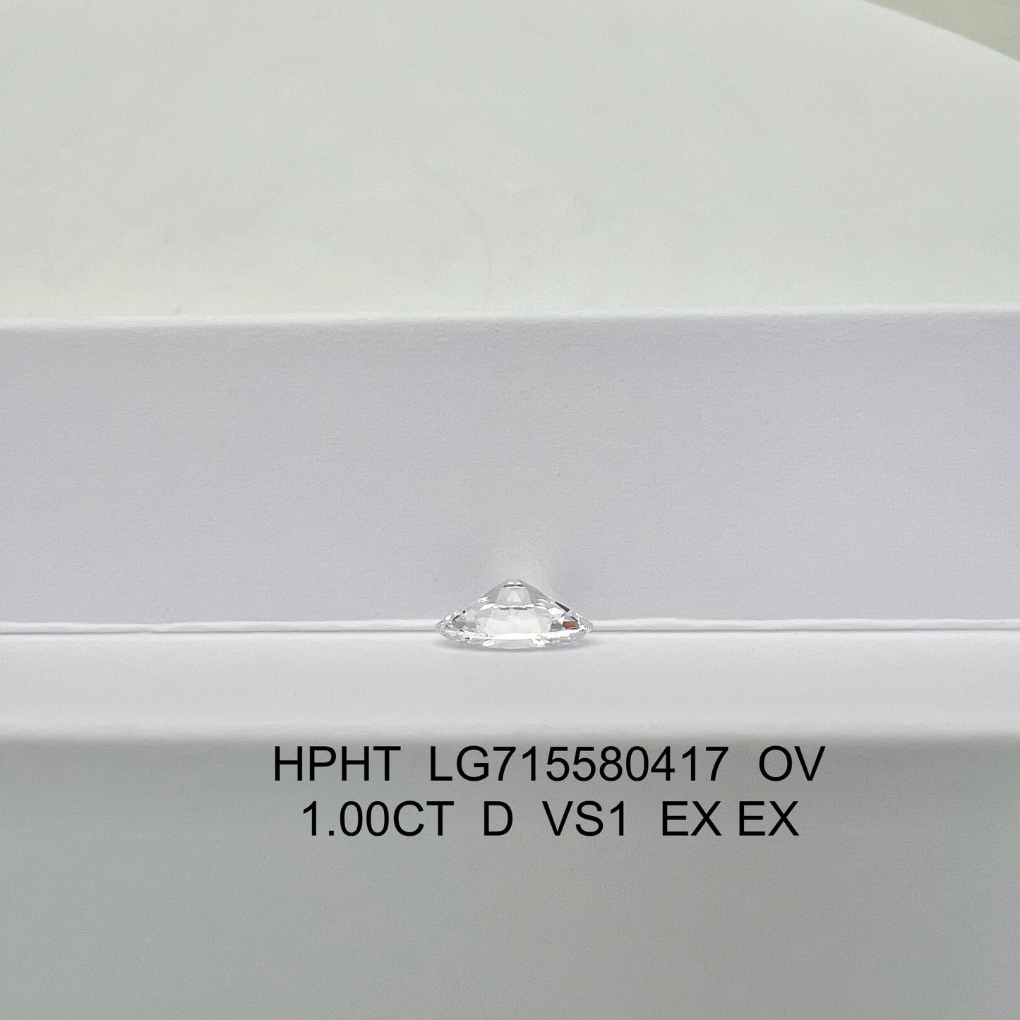 Oval Brilliant D VS1 EX 1ct HPHT Lab Grown Diamond with IGI Certificate LG715580417