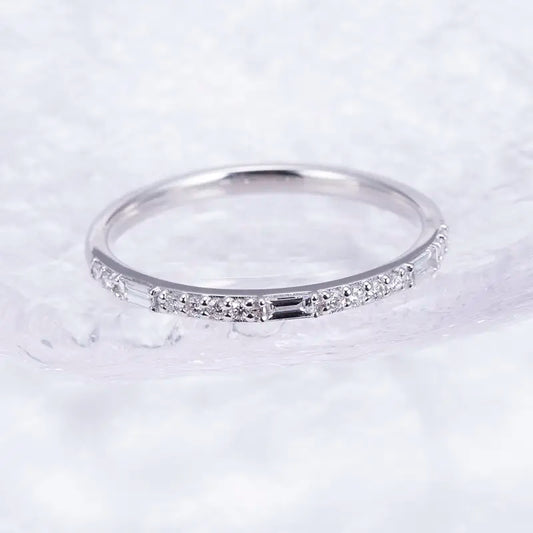 Eco-1398 | Lab-Grown Diamond Eternity Ring in 18K White Gold  By Ecogemma