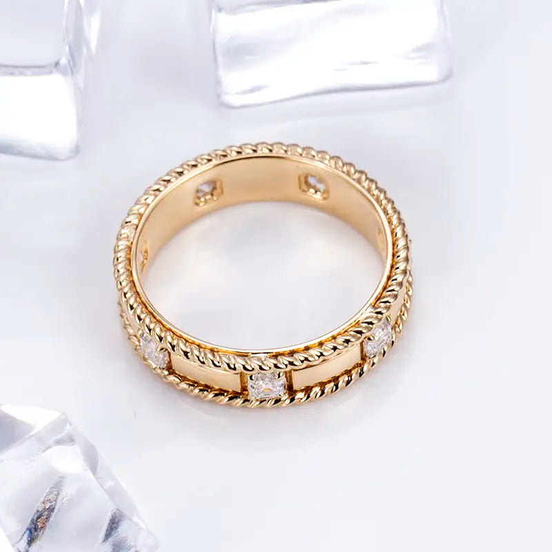 Eco-1380 | 18K Yellow Gold Lab-Grown Diamond Men’s Ring  By Ecogemma