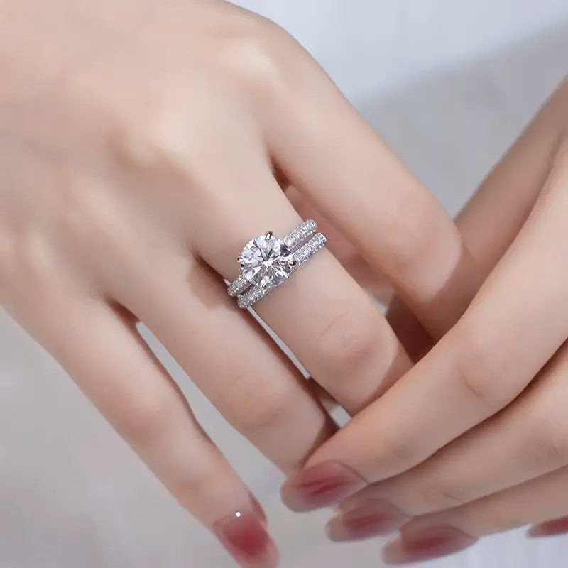 Eco-825 2.58CT F VS1 Lab-Grown Diamond Ring in 10K/18K White Gold