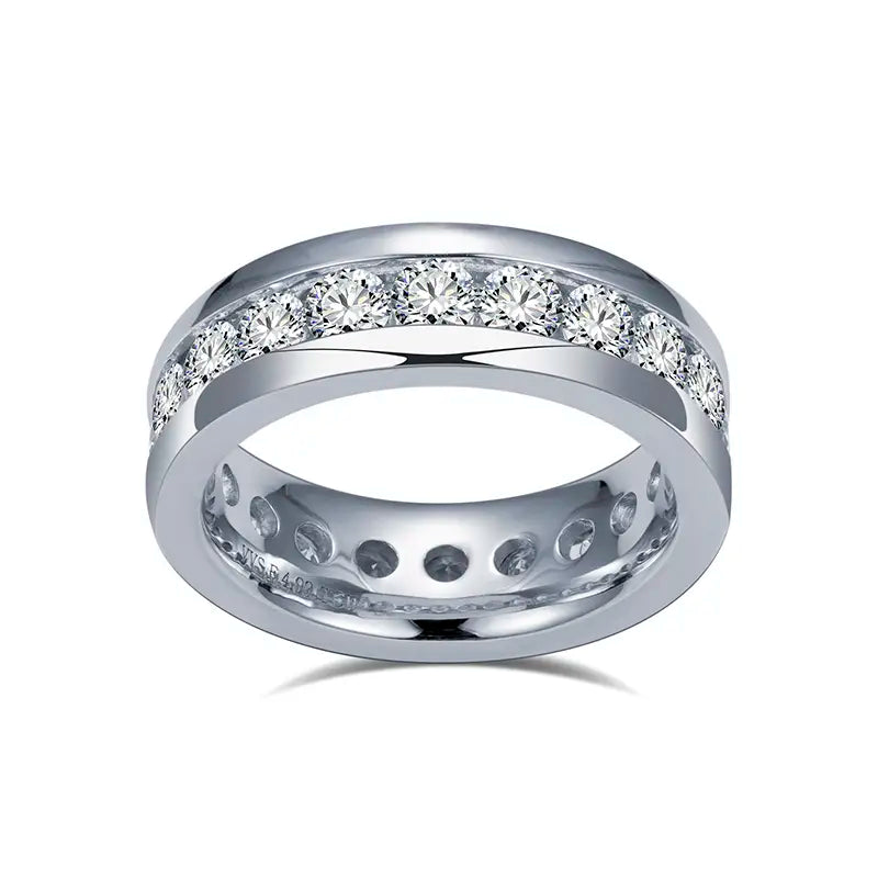 Eco-1387 | 18K White Gold Lab-Grown Diamond Men’s Ring