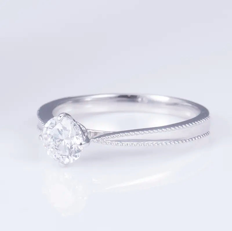 Eco-582 | Lab-Grown Diamond Ring in 18K White Gold  By Ecogemma