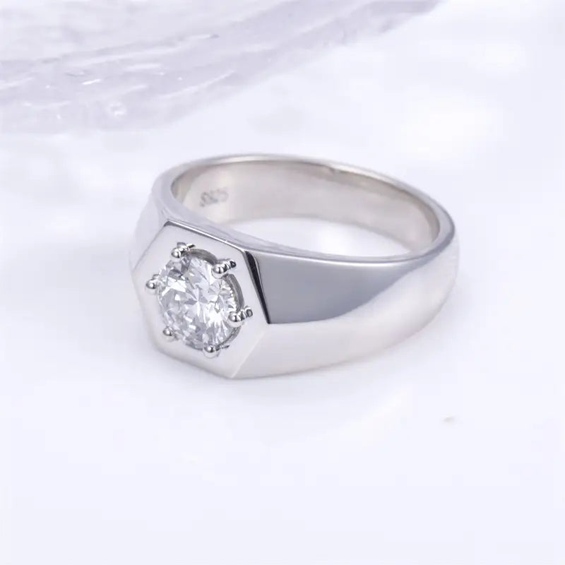 Eco-1441 1CT D VVS2 Lab-Grown Diamond Ring in 14K Gold with IGI Certificate