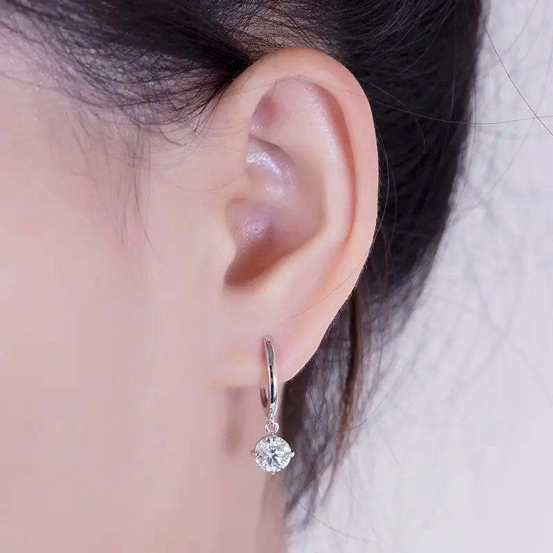 Ecoe-005 — The Celestial Drop Lab Diamond Hoop Earrings