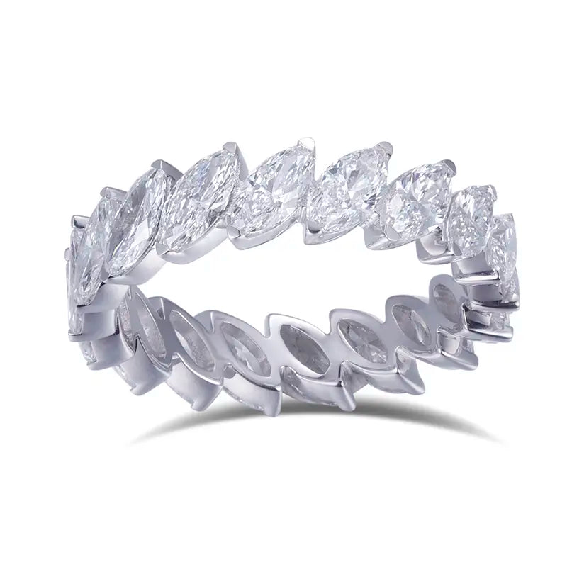 Eco-623 | 14K White Gold Marquise Diamond Ring with IGI Certification – Ecogemma