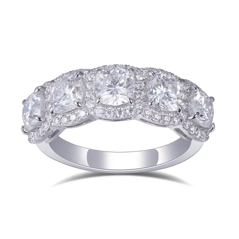 Eco-619 | 18K Gold Cushion-Cut Moissanite Ring – Ecogemma