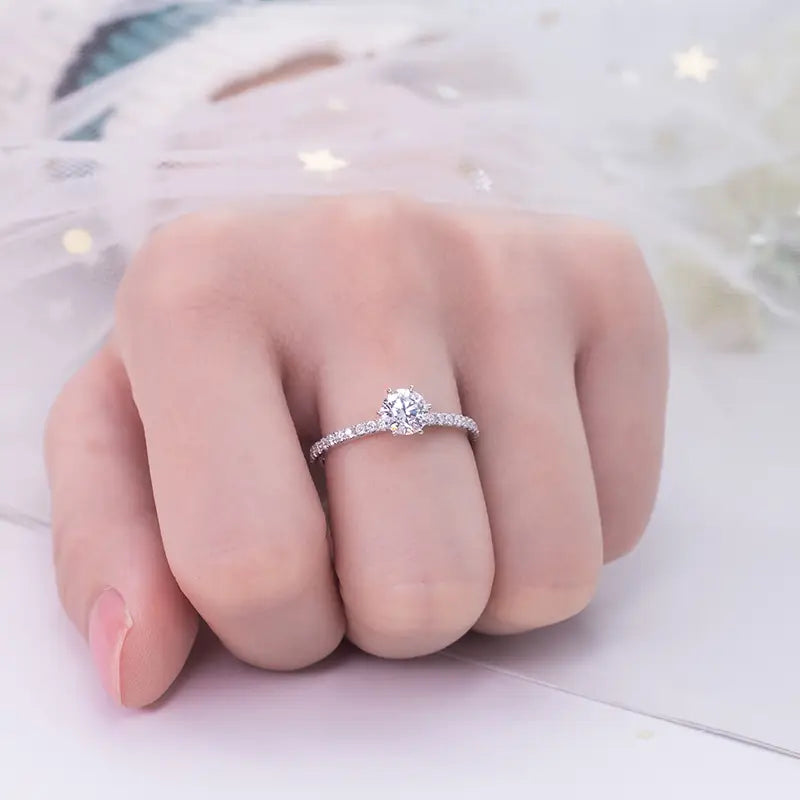 Eco-689 | Lab-Grown Diamond Wedding Ring in 14K White Gold  By Ecogemma