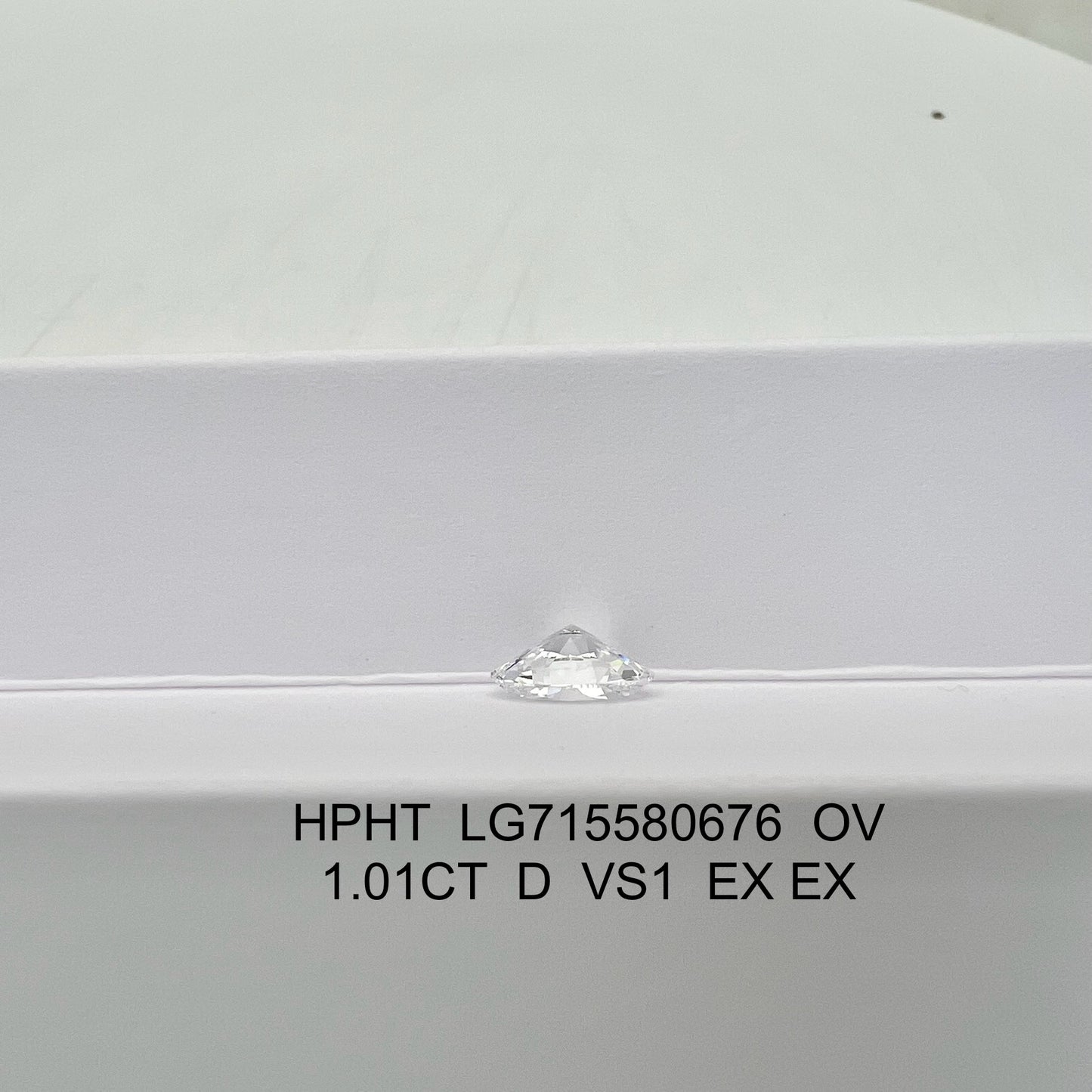 Oval Brilliant D VS1 EX 1.01ct HPHT Lab Grown Diamond with IGI Certificate LG715580676