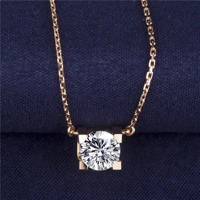 Eco-169 | 18K Rose Gold Lab-Grown Diamond Necklace – IGI Certified | Ecogemma