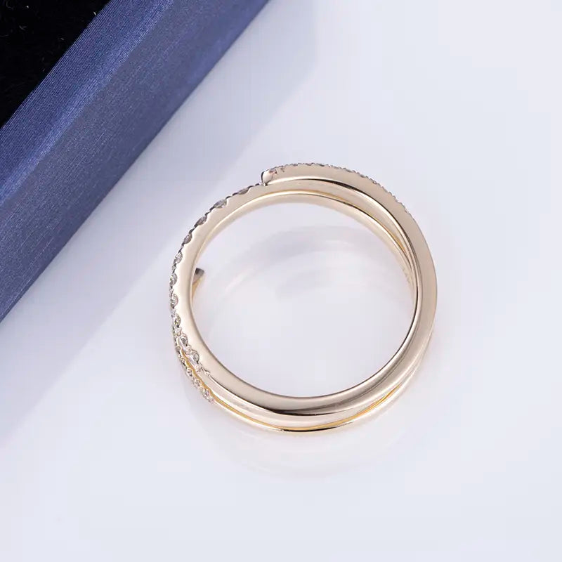 Eco-565 | 14K Lab-Grown Diamond Spiral Eternity Ring  By Ecogemma