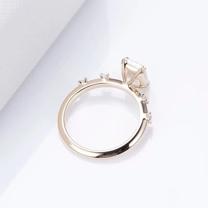 Eco-1320 | 1.2ct Radiant-Cut Lab Diamond Ring in 14K Yellow Gold  By Ecogemma