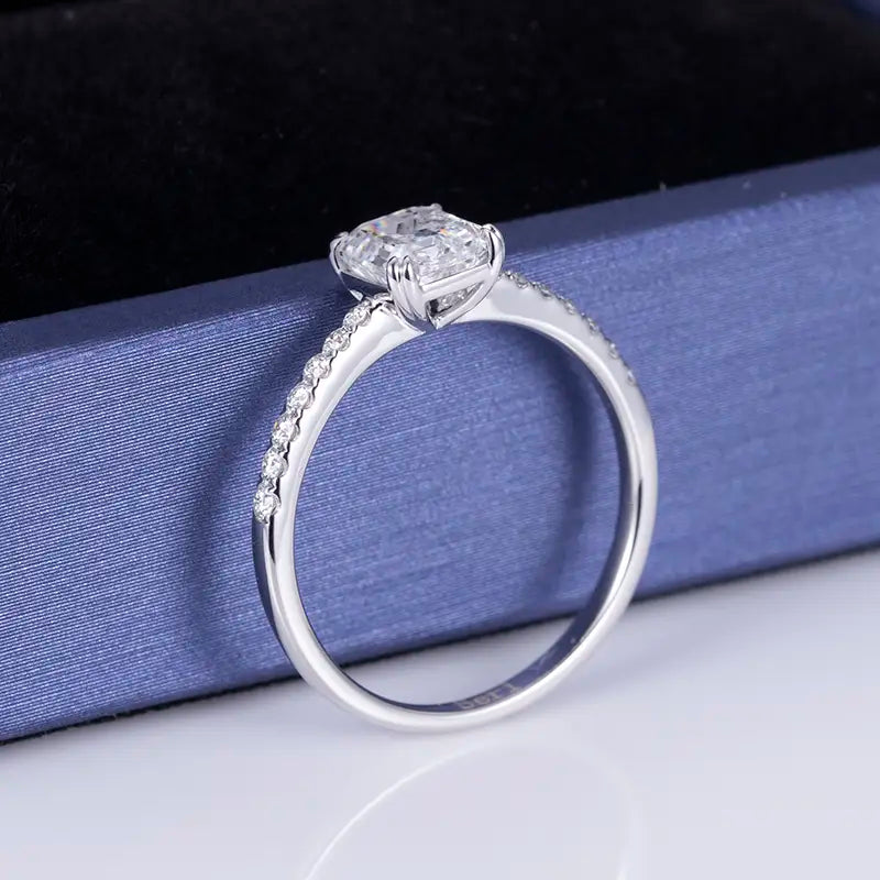 Eco-564 | 1ct Emerald-Cut Lab Diamond Solitaire Ring  By Ecogemma