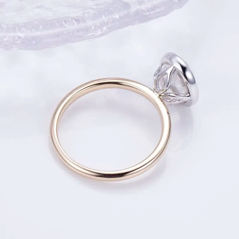 Eco-1296 | 2.2ct Oval Lab Diamond Ring in 14K Yellow Gold  By Ecogemma