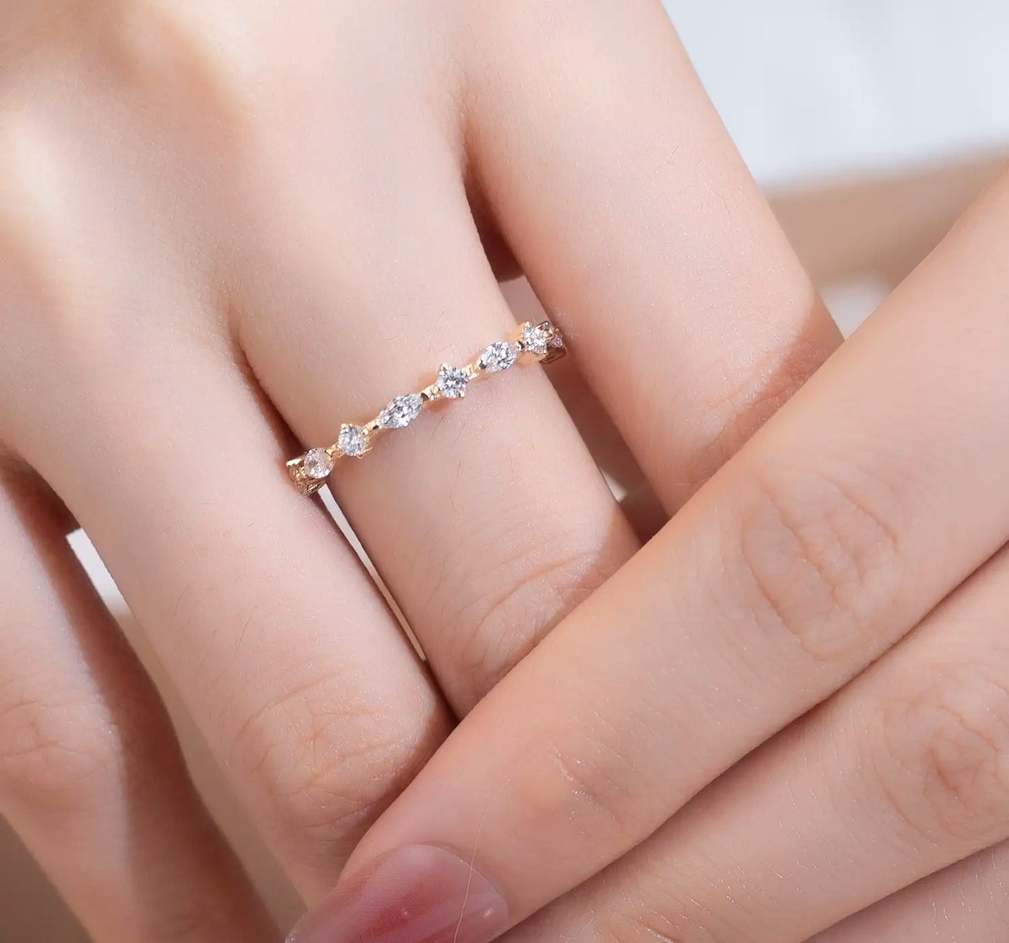 Eco-903 | 18K Gold Marquise Lab-Grown Diamond Ring (DEF/VS) – Ecogemma