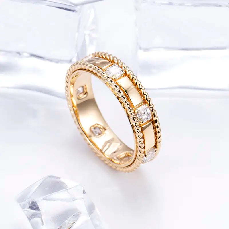 Eco-1380 | 18K Yellow Gold Lab-Grown Diamond Men’s Ring  By Ecogemma