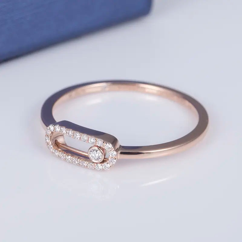 Eco-618 | 18K Rose Gold Lab Diamond Ring  By Ecogemma