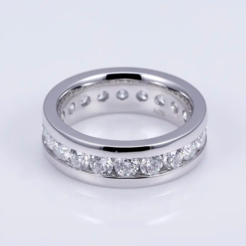 Eco-1387 | 18K White Gold Lab-Grown Diamond Men’s Ring