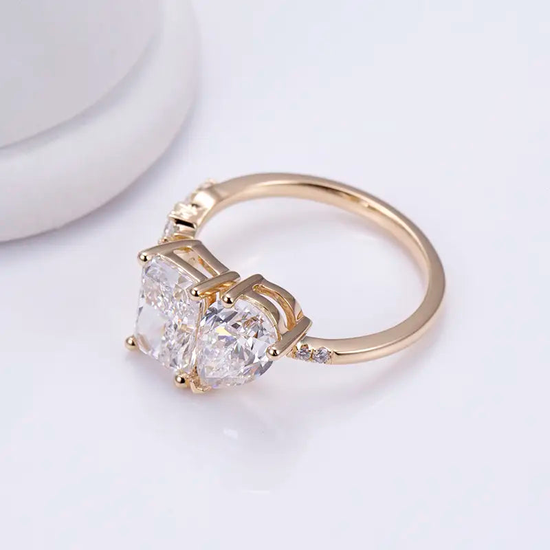 Eco-1409 | Double Stone Lab-Grown Diamond Ring  By Ecogemma