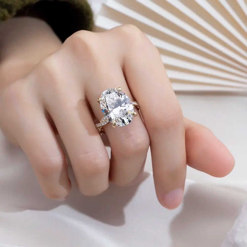 Eco-1803 | 18K Yellow Gold 1.00CT Round-Cut Lab-Grown Diamond Ring
