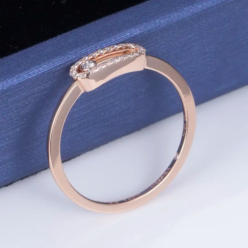 Eco-618 | 18K Rose Gold Lab Diamond Ring  By Ecogemma