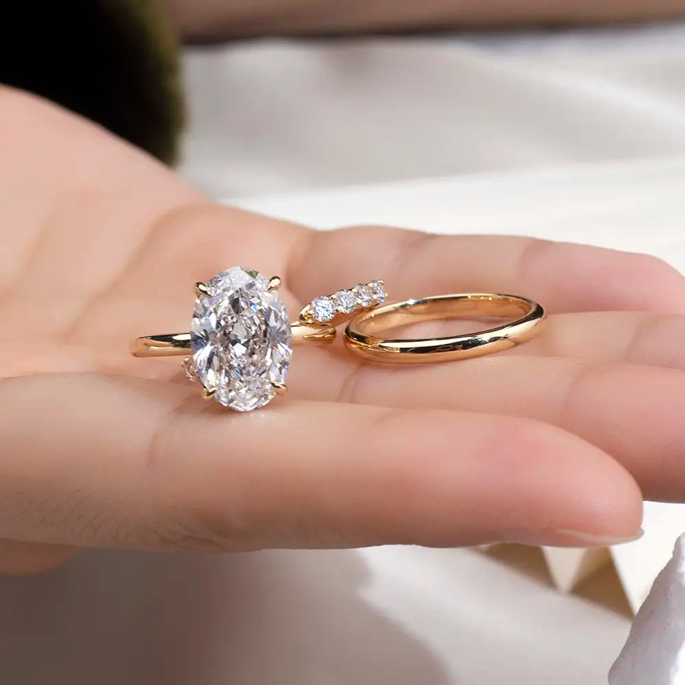 Ecogemma-1803 | 18K Yellow Gold 1.50CT Oval-Cut Lab-Grown Diamond Ring