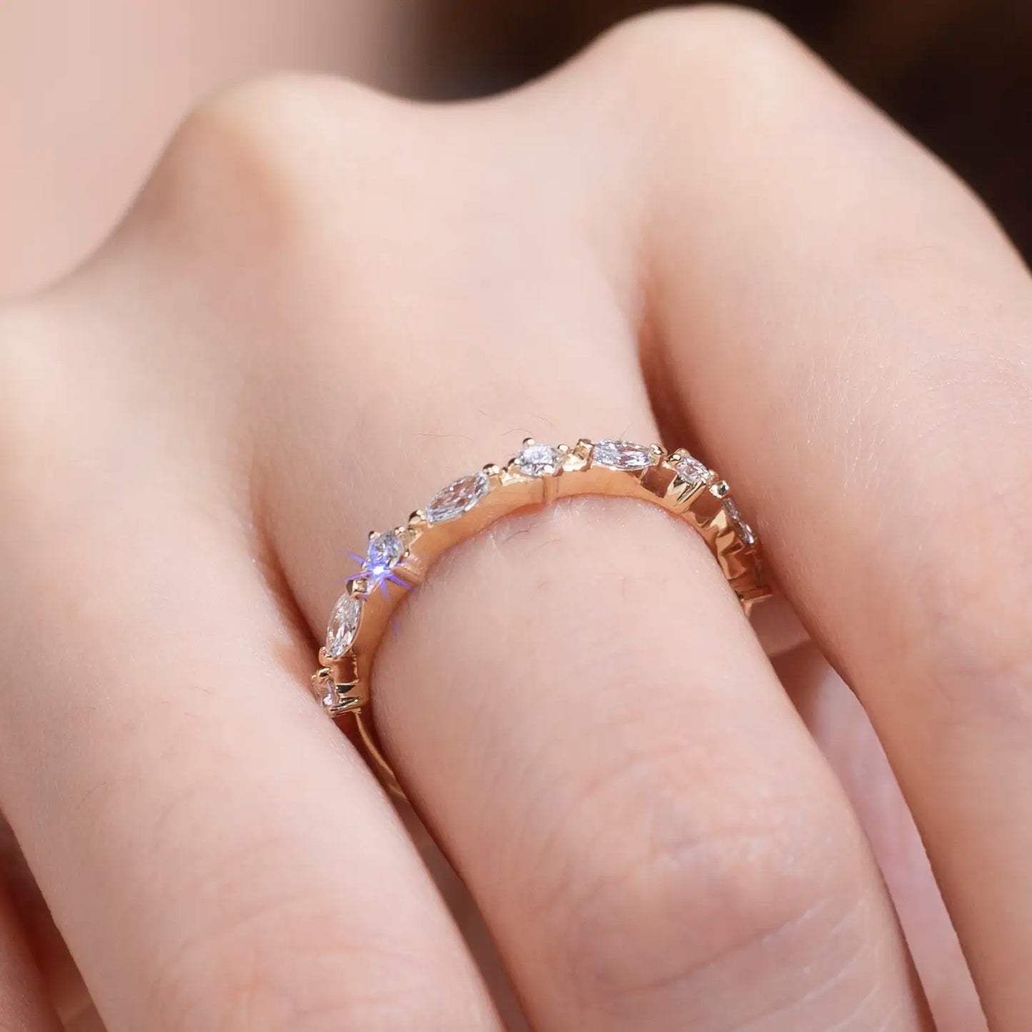 Eco-903 | 18K Gold Marquise Lab-Grown Diamond Ring (DEF/VS) – Ecogemma