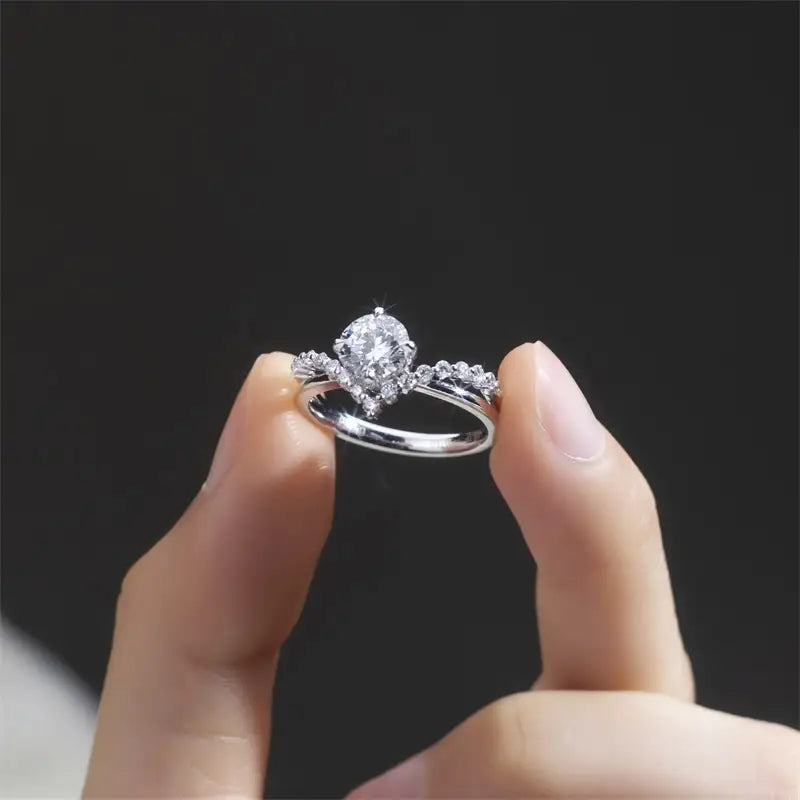 Eco-1450 1CT D VVS Lab-Grown Diamond Ring in PT950 Platinum
