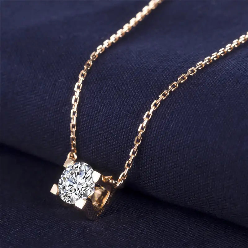 Eco-169 | 18K Rose Gold Lab-Grown Diamond Necklace – IGI Certified | Ecogemma