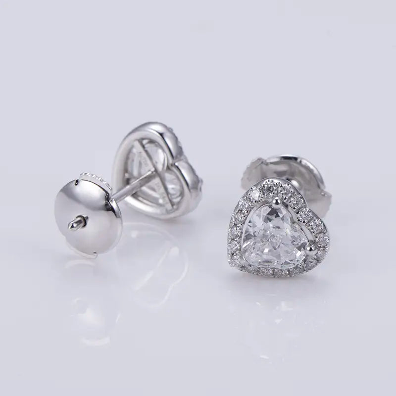 Ecoe-643 — Heartlight Halo Lab Diamond Stud Earrings