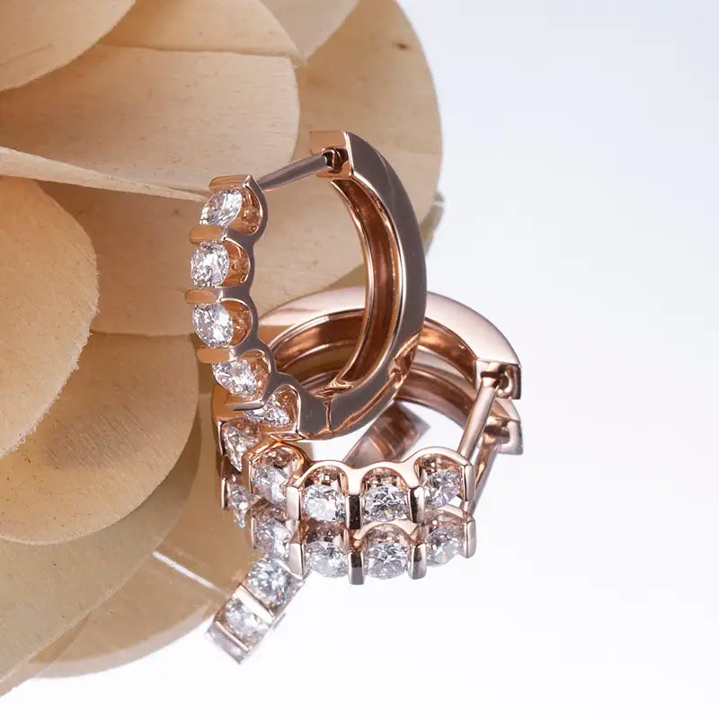 Ecoe-010 — The Five-Star Orbit Lab Diamond Hoop Earrings