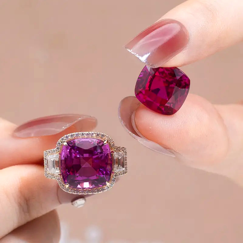 Eco-805 | Pink Lab Diamond Ring in 14K Gold  By Ecogemma