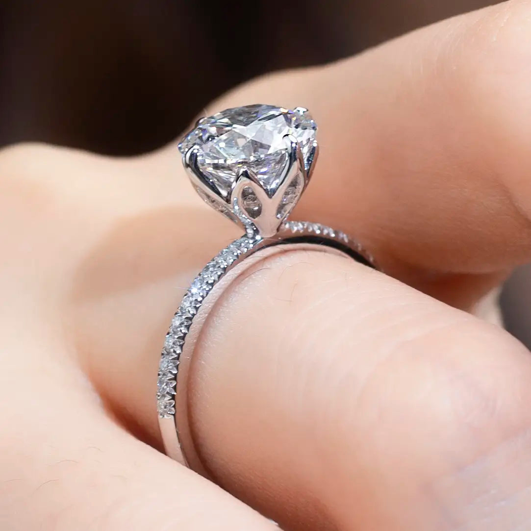 Eco-919 | 18K Gold 3CT Round-Cut Lab-Grown Diamond Ring