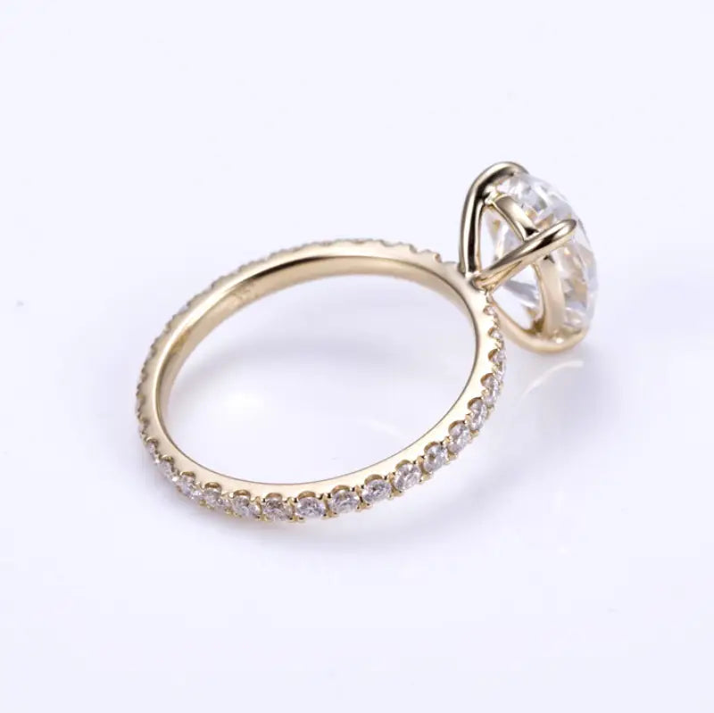 Eco-1429 2.21CT Pear-Shaped Lab-Grown Diamond Ring in 18K Yellow Gold – Certified by IGI