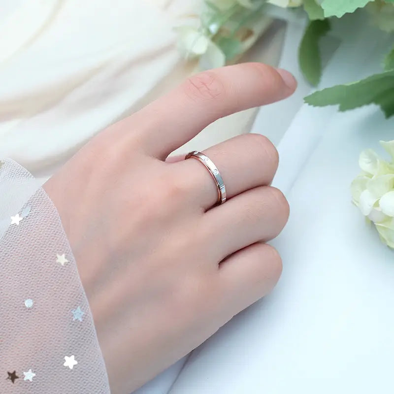 Eco-523 | 18K White & Rose Gold Lab-Grown Diamond Ring
