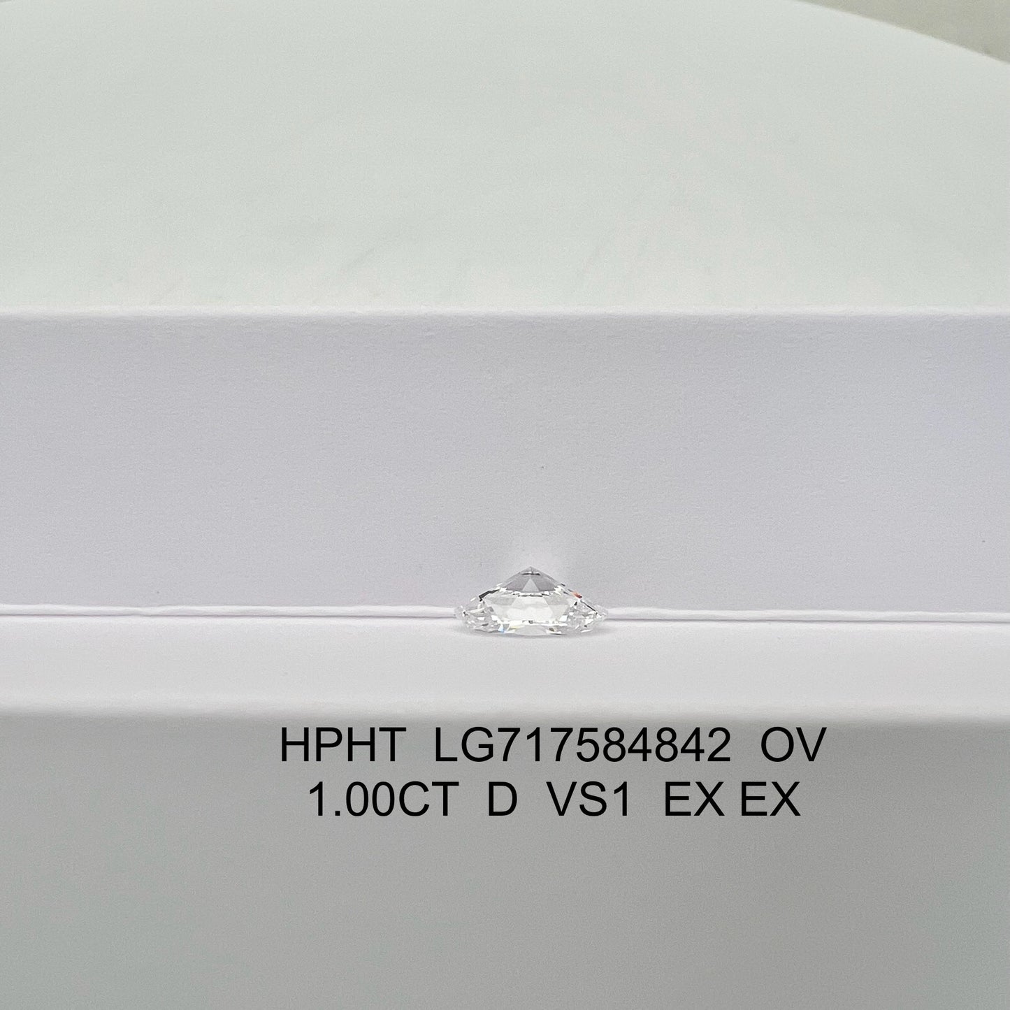Oval Brilliant D VS1 EX 1ct HPHT Lab Grown Diamond with IGI Certificate LG717584842