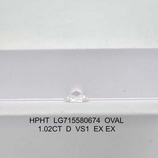 Oval Brilliant D VS1 EX 1.02ct Lab Grown Diamond with IGI Certificate LG715580674